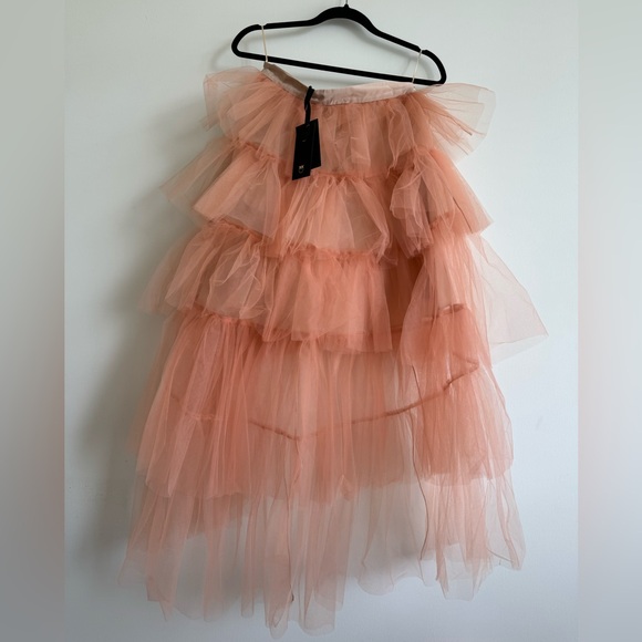 Pinko Tulle skirt in pink size USA 6 - Picture 2 of 5